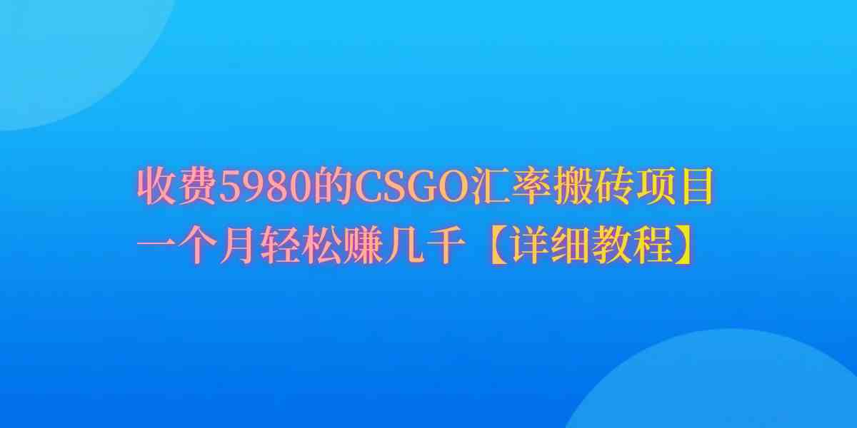 （9776期）CSGO装备搬砖，月综合收益率高达60%，你也可以！-时笙的博客