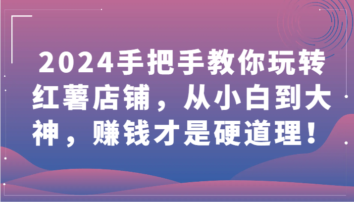 2024手把手教你玩转红薯店铺，从小白到大神，赚钱才是硬道理！-时笙的博客