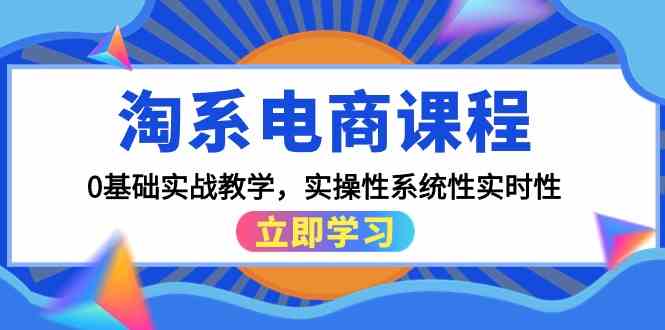 淘系电商课程，0基础实战教学，实操性系统性实时性（15节课）-时笙的博客