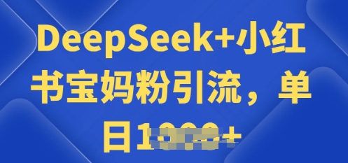 用 DeepSeek + 小红书做搬运工，每天 2 小时，引流宝妈粉月变现过W-时笙的博客