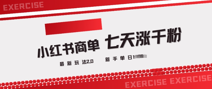 小红书商单2.0最新玩法，3天涨千粉单日变现多张-时笙的博客
