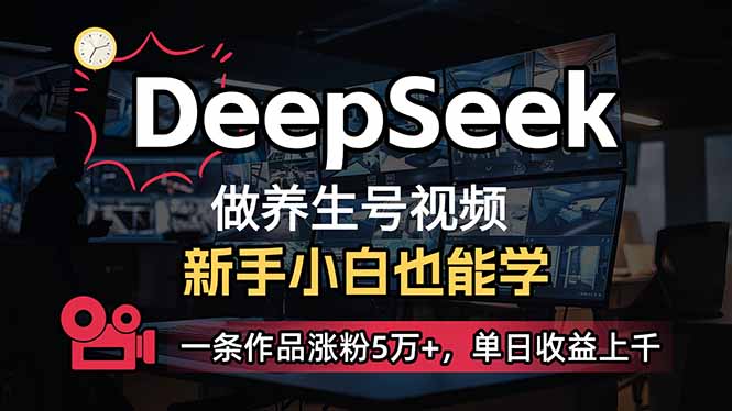 （14270期）小白用DeepSeek做养生号，一条作品涨粉5万+，单日收益上千-时笙的博客