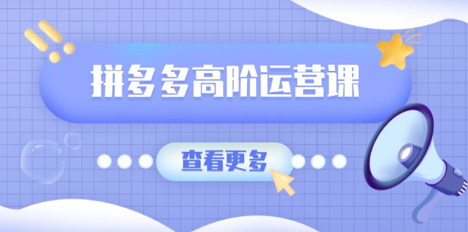 （14327期）拼多多高阶运营课：极致群爆款玩法，轻付费无尽复制，打造单品爆款之路-时笙的博客